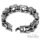 XXL Motorradkette Biker Armband Edelstahl Armkette Grau rustikal groß schwer Harley