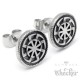 Sonnenrad Ohrstecker aus 316L Edelstahl silber Germanen Wikinger Slawen Ohrringe
