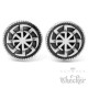 Sonnenrad Ohrstecker aus 316L Edelstahl silber Germanen Wikinger Slawen Ohrringe