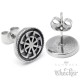 Sonnenrad Ohrstecker aus 316L Edelstahl silber Germanen Wikinger Slawen Ohrringe