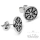 Vegvisir Ohrstecker aus 316L Edelstahl Germanen Wikinger Ohrringe Runenkompass