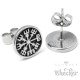 Vegvisir Ohrstecker aus 316L Edelstahl Germanen Wikinger Ohrringe Runenkompass