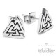 Valknut Ohrstecker aus 316L Edelstahl Wotansknoten Berserker Wikinger Ohrringe