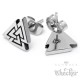 Valknut Ohrstecker aus 316L Edelstahl Wotansknoten Berserker Wikinger Ohrringe
