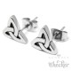 Triqueta Ohrstecker aus 316L Edelstahl silber Kelten Wikinger Schmuck Ohrringe