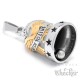 Live to Ride Biker-Bell aus Edelstahl goldener Adler Motorrad Glücksglocke silber