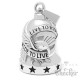 Live to Ride Biker-Bell mit Adler silber poliert Motorrad Edelstahl Glücksglocke