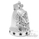 Live to Ride Biker-Bell mit Adler silber poliert Motorrad Edelstahl Glücksglocke