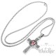 Detailliertes Templer Kreuz Anhänger & Kette Kreuzritter Wappen silber rot Edelstahl