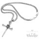 Knochenkreuz mit Totenkopf aus Edelstahl Bone Skull Cross Bikerschmuck Halskette