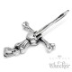 Knochenkreuz mit Totenkopf aus Edelstahl Bone Skull Cross Bikerschmuck Halskette