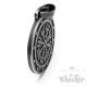 Grauer Vegvisir Runen-Kompass aus Edelstahl Gun Metal Style rustikal Wikingerschmuck