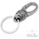 Löwe Karabinerhaken aus Edelstahl Schlüsselring Biker Schlüsselanhänger silber 3D