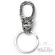 Löwin Karabinerhaken aus Edelstahl Schlüsselring Biker Schlüsselanhänger silber 3D