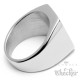 Schlichter Siegelring aus Edelstahl 316L silber poliert viereckig Männer Geschenk