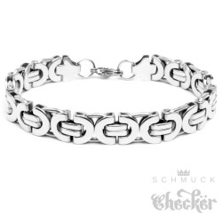 Edelstahl Männer Armband silber Königskette Armkette hochwertig Hiphop Biker