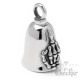 Bikerbell mit Skelett-Stinkefinger Fuck Finger Edelstahl Motorrad Glöckchen Bell