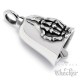 Bikerbell mit Skelett-Stinkefinger Fuck Finger Edelstahl Motorrad Glöckchen Bell