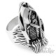 Sons of Anarchy Ring Edelstahl Bikerring Motorradclub SAMCRO Sensenmann silber