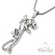 Edelstahl großer Ketten Anhänger Silber Panther Puma Jaguar Leopard Biker Hiphop