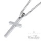 Kleines Kreuz aus Edelstahl gold schlicht Anhänger Herren Schmuck + Halskette