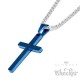 Kleines Kreuz aus Edelstahl gold schlicht Anhänger Herren Schmuck + Halskette
