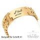 Herren Armband mit Wunsch-Gravur breites Edelstahl-Armband vergoldet Männer Geschenk
