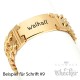 Herren Armband mit Wunsch-Gravur breites Edelstahl-Armband vergoldet Männer Geschenk