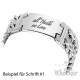 Herren Armband mit Wunsch-Gravur breites Edelstahl-Armband individuell Männer Geschenk