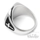 St. Christopher Ring mit Kreuzen Siegelring 316L Edelstahl christlicher Bikerring