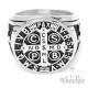 Siegelring mit Benediktus-Kreuz aus massivem Edelstahl Schutzamulett Bikerring