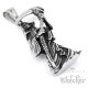 Detaillierter Sensenmann-Anhänger aus Edelstahl mit Halskette Gevatter Tod Reaper