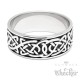 Keltischer Knoten Bandring aus Edelstahl silber Winkinger-Ring verschlungene Linien