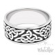 Keltischer Knoten Bandring aus Edelstahl silber Winkinger-Ring verschlungene Linien