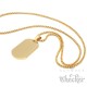 Goldenes DogTag mit Gravur und Halskette klein gold individuelle Herren Halskette