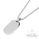 Kleines DogTag mit Wunsch-Gravur aus Edelstahl Herren Halskette silber Anhänger