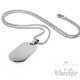 Kleines DogTag mit Wunsch-Gravur aus Edelstahl Herren Halskette silber Anhänger