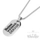 Kleines DogTag mit Wunsch-Gravur aus Edelstahl Herren Halskette silber Anhänger