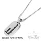 Kleines DogTag mit Wunsch-Gravur aus Edelstahl Herren Halskette silber Anhänger