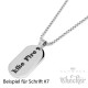 Kleines DogTag mit Wunsch-Gravur aus Edelstahl Herren Halskette silber Anhänger