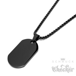 Goldenes DogTag mit Gravur und Halskette klein gold individuelle Herren Halskette