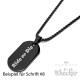 Goldenes DogTag mit Gravur und Halskette klein gold individuelle Herren Halskette