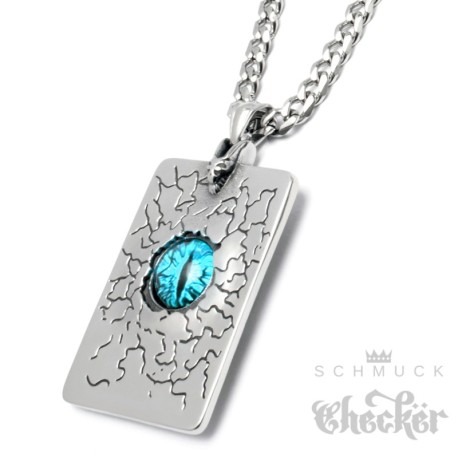 Evil Eye Anhänger aus Edelstahl böses Auge Sonne Mond Sterne Amulett + Halskette