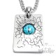 Evil Eye Anhänger aus Edelstahl böses Auge Sonne Mond Sterne Amulett + Halskette