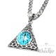 Evil Eye Anhänger aus Edelstahl Saurons Feuer Auge in Dreieck der Macht + Kette