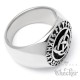 Massiver Wikinger-Ring mit Triqueta und Runenkreis Edelstahl Bikerschmuck Geschenk