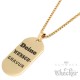 Goldenes DogTag mit Wunschgravur und Halskette Herren Anhänger Gravurplatte gold
