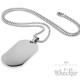 DogTag mit individueller Gravur und Halskette 316L Edelstahl Männer Anhänger silber