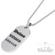 DogTag mit individueller Gravur und Halskette 316L Edelstahl Männer Anhänger silber