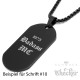 DogTag schwarz mit Wunschtext graviert Halskette Edelstahl Anhänger Männer Geschenk